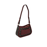 Silver Polo  Kadın Çapraz Çanta 1132-48653 SILVER POLO ÇAPRAZ Kadın ÇANTASI M178 KAHVE SARI-MAT BORDO