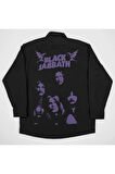 Black Sabbath Müzik Grubu Baskılı Unisex Rock Metal Cepli Gömlek