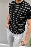 Çizgili Triko T-shirt