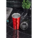 Cooker Prizma 350 Ml Çelik Mug Termos Kırmızı CKR2048