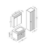
Alice 65 Cm Banyo Dolabı Npl Led Aynalı - Boy Dolap Dahil