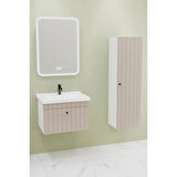 
Alice 65 Cm Banyo Dolabı Cmr Led Aynalı - Boy Dolap Dahil