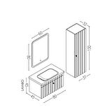 
Alice 80 Cm Banyo Dolabı Cmr Led Aynalı - Boy Dolap Dahil