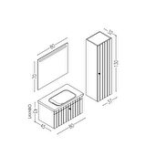 
Alice 80 Cm Banyo Dolabı Lvn Led Aynalı - Boy Dolap Dahil