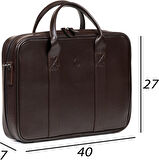 Macbook 14 İnç Çok Gözlü Organizer El Omuz & Laptop Evrak Çantası Omuz Askılı