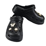 SİA ÇANTA TAŞLI SÜSLÜ KELEBEKLİ HAFİF RAHAT SANDALET CROCS TERLİK