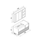 Boneta 100 Cm Banyo Dolabı