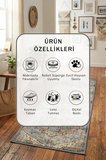 A-25 Yıkanabilir Yolluk Halı Kaymaz Taban Salon Mutfak Vizon