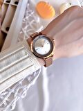 Ferro Hasır Kordonlu Rose Gold Kararmaz Renk Atmaz 3 Atm  Özel Tasarım Kadın Kol Saati BMN8C1112FF