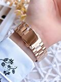 Ferro Rose Gold Renk 3 Atm Suya Dayanıklı Çelik Kordon Özel Tasarım Kadın Kol Saati BF21127AWT-C