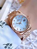 Ferro Rose Gold Renk 3 Atm Suya Dayanıklı Çelik Kordon Özel Tasarım Kadın Kol Saati BMN.8A2112FE