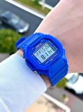 Joefox G-SHOCK Kasa Lacivert/Siyah Digital 5Atm Suya Dayanıklı 2 Yıl Garantili Spor Kol Saati J-GS05