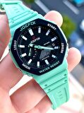 Joefox G-SHOCK Kasa Turkuaz Digital/Analog 5 Atm Suya Dayanıklı 2 Yıl Garantili Spor Kol Saati J-GS22