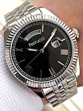 Ferrucci Rolex Model Çelik Kordon Takvimli Kadran 30 Mt Suya Dayanıklı Erkek Kol Saati FEC.13029M01