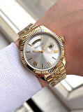 Ferrucci Rolex Model Çelik Kordon Takvimli Kadran 30 Mt Suya Dayanıklı Erkek Kol Saati FEC.13029M07