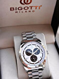 Bigotti Özel Kutulu Nişan Ve Damat Saati 2 Yıl Garantili İç Fonksiyonları Aktif Erkek Kol Saati XB01
