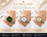 U.S.Polo Assn. Çelik Kordon Ve Kasa Kararma Renk Atma Yapmaz 2 Yıl Garantili Kadın Kol Saati US.02