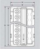 Blue Sea System Systems WeatherDeck su geçirmez sigorta paneli 4 Switch 12V DC 15A