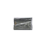 Gri Dikdörtgen 40x30cm - Y:60cm Bambu Ahşap Kirli Çamaşır Sepeti Seyyar Kapaklı Kumaş Çantalı İp Kul