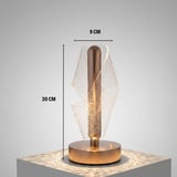 Çapraz Kavisli Ters Kristal Simli LED Masa Lambası – Gold Gövdeli, Dokunmatik,  Kademe Işık Ayarlı Şarjlı Dekoratif Lamba ()