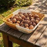 Kare Çift Renkli Plastik Rattan Ekmek ve Meyve Sepeti - Çok Amaçlı Banyo ve Mutfak Düzenleyici - Yıkanabilir Tezgâh Üstü Organizer ()