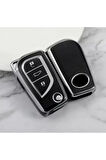 Toyota Corolla Auris Avensis Yaris RAV4 Hilux Anahtar Kılıfı Siyah Silver
