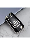 Opel Mokka Siyah Silver Anahtar Kılıfı