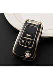 Opel Adam Siyah Gold Anahtar Kılıfı