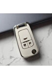 Opel Mokka Beyaz Silver Anahtar Kılıfı