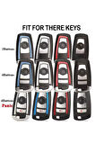 Bmw F20 F30 F10 X1 X3 X5 Siyah-Silver Anahtar Kılıfı
