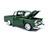 Motor Max Koleksiyon 1 / 24 Ölçek 1958 GMC 100 Pickup Model Metal Araba Yeşil