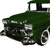 Motor Max Koleksiyon 1 / 24 Ölçek 1958 GMC 100 Pickup Model Metal Araba Yeşil