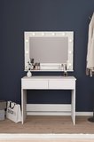 DF02108B Sakura Işıklı Aynalı Çekmeceli Makyaj Masası