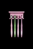 Pembe Yapışkanlı Çok Amaçlı Diş Fırçası Jilet Jiletlik Asacağı Askılığı Askılık Diş Fırçalık Banyo Organizer