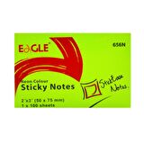 Eagle 50x75 mm Neon Renk Sticky Yapışkanlı Not Kağıdı 100 Yaprak (656N) 4 Adet