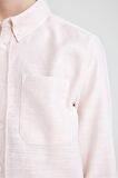 DeFacto Erkek Çocuk Polo Yaka Oxford Basic Düz Uzun Kollu Gömlek B5978A824SMPN681