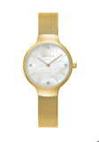 Obaku Denmark V241LXGWMG Hasır Altın Quartz Kristal 29 mm Kadın Kol Saati 