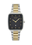 Obaku Denmark V271LDCBSF Quartz Çelik Altın/Gri Lacivert Kadran 30 mm Kadın Kol Saati
