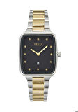 Obaku Denmark V271LDCBSF Quartz Çelik Altın/Gri Lacivert Kadran 30 mm Kadın Kol Saati