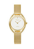Obaku Denmark V286LXGIMG Quartz Hasır Gold Beyaz Kadran Kristal Cam 29 mm Kadın Kol Saati