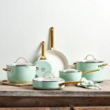 Green Pan 10 Parça Tencere Tava Seti Mint Yeşili