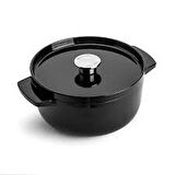 Kitchenaid CC006058 Döküm Demir Tencere 22 cm / 3.3 L Onyx Siyah