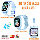 HARVOX 4G MAX SİM KARTLI GPS'Lİ ÇOCUK SAATİ (2 KORDON VE BOYUN ASKILIK KILIFI HEDİYEİ)-(2024 MODEL) 