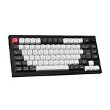 Keychron Q1 Hall Effect %75 RGB Nebula Switch Kablosuz Türkçe Mekanik Siyah Beyaz Gaming Klavye