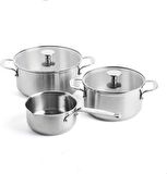 Kitchenaid CC005088-001 Çelik 20 - 24 cm Tencere ve 16 cm Sosluk Seti