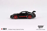 Mini GT 1/64 Porsche 911 (992) GT3 RS Black with Pyro Red MGT00681