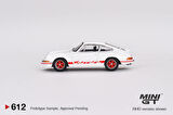 Mini GT 1/64 Ölçek Koleksiyonluk Model Araç MGT00612 Porsche 911 Carrera RS 2.7 / Grand Prix White With Red Livery