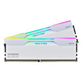 KLEVV Cras V RGB 32GB (2x16GB) 6400MHz CL32 INTEL XMP 3.0 – AMD EXPO DDR5 Heatsink Brilliant White Ram (KD5AGUA80-64A320J)