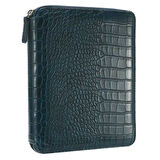 Victoria Journals Croco Zipperfolder Noktalı Organizer - Defter Lacivert 14.8x21cm