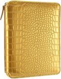 VJ DEFTER 14.8x20 ORGANİZER CROCO ZİPPER FOLDER ALTIN 120GR 80YP.NOKTALI 7776